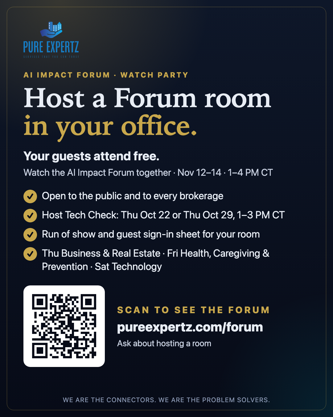 AI Impact Forum share graphic: Watch party · portrait